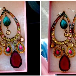 Ladies BeBe multi color earrings